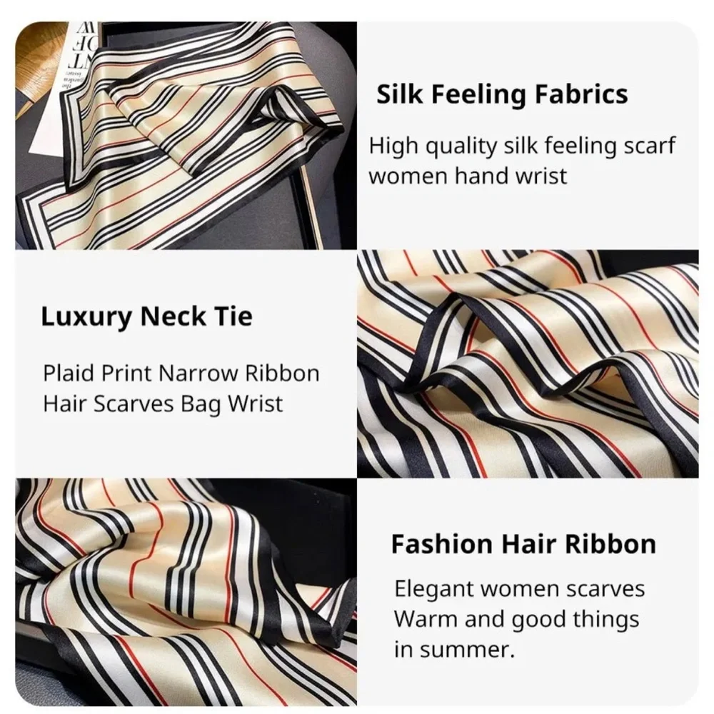 Scarf Hair Bands Neck Tie Belt Headband Lady Wraps Foulard Headkerchief … - Picture 4 of 7